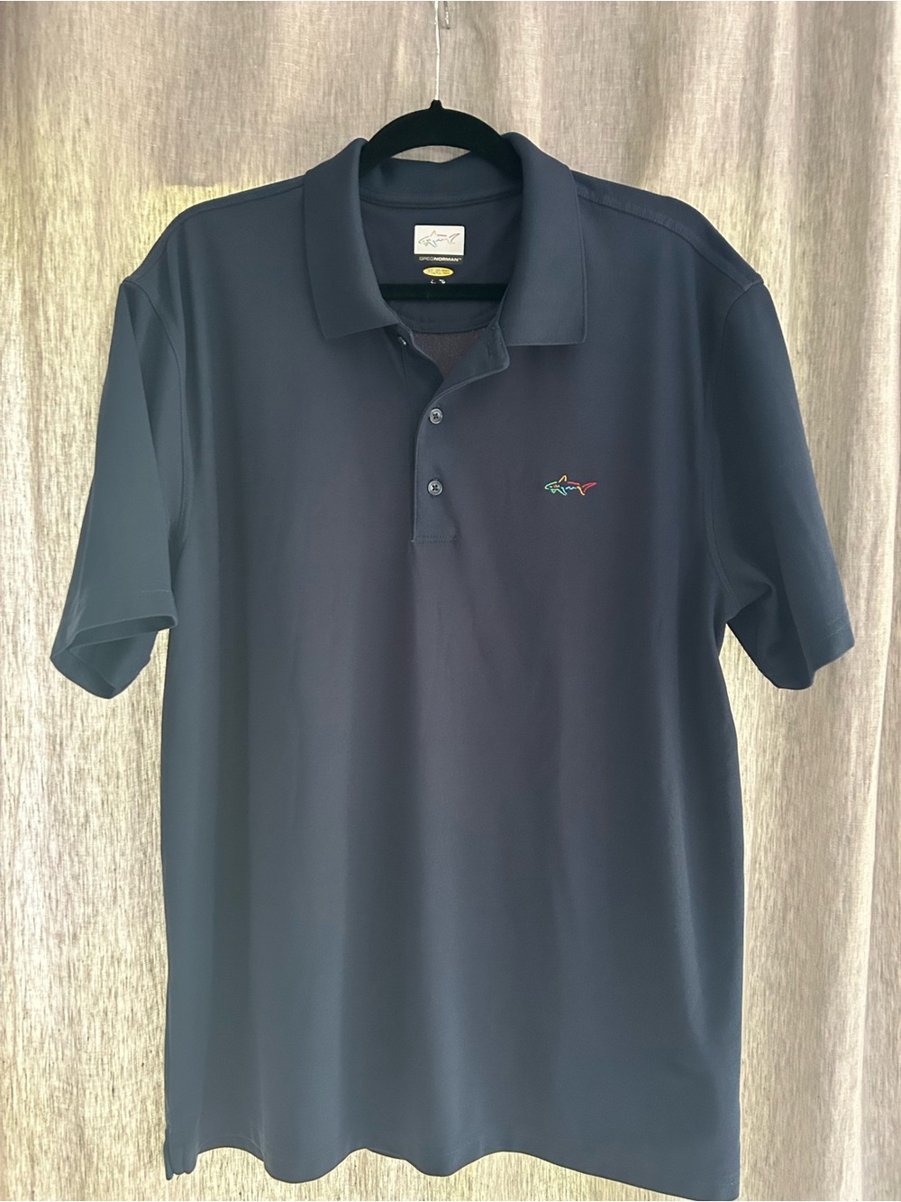 MENS GREG NORMAN NAVY PLAY DRY HOLF POLO X-LARGE